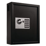 Steel Digital Lock Key Cabinet, 40-Key, 13 x 4 x 14.3, Stainless Steel 304, Black