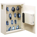 Steel Digital Lock Key Cabinet, 40-Key, 13 x 4 x 14.3, Stainless Steel 304, White