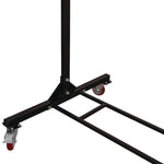 Steel Folding Chair Two-Tier Utility Cart, Metal, 1,000 lb Capacity, 33 x 65 x 68.5, Black