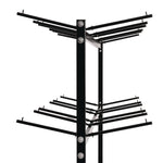 Steel Folding Chair Two-Tier Utility Cart, Metal, 1,000 lb Capacity, 33 x 65 x 68.5, Black