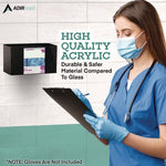 Acrylic Glove Dispenser, Single Box Capacity, 10.2 x 3.5 x 5.3, Black