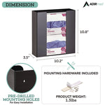 Acrylic Glove Dispenser, Double Box Capacity, 10.2 x 3.5 x 10.8, Black