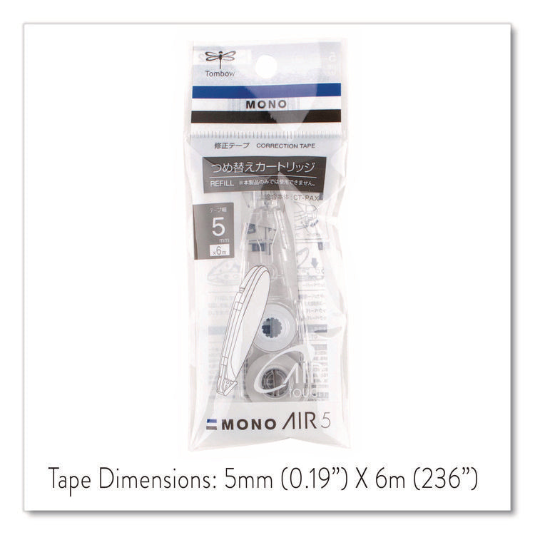 Mono Air Pen-Type Correction Tape, Refill, Clear Applicator, 0.19" X 236"