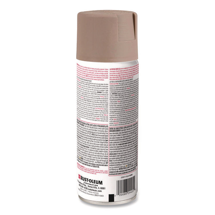 Camouflage Spray Paint, Flat Khaki, 12 oz Aerosol Can, 6/Carton