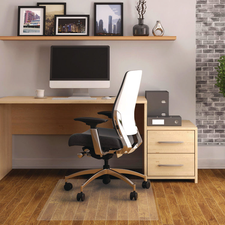 Cleartex Advantagemat Phthalate Free PVC Chair Mat for Hard Floors, 53" w x 45" l, Clear