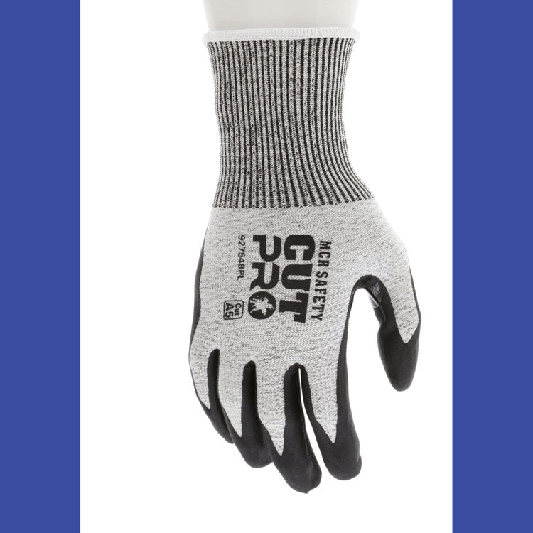 Cut Pro 92754BP Gloves, 10" Long, Medium, Black/Gray, 12 Pairs