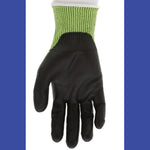Cut Pro 9277PU Gloves, 10" Long, Large, Black/Lime, 12 Pairs