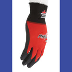 Ninja BNF N96970 Gloves, 10" Long, Large, Black/Red, 12 Pairs