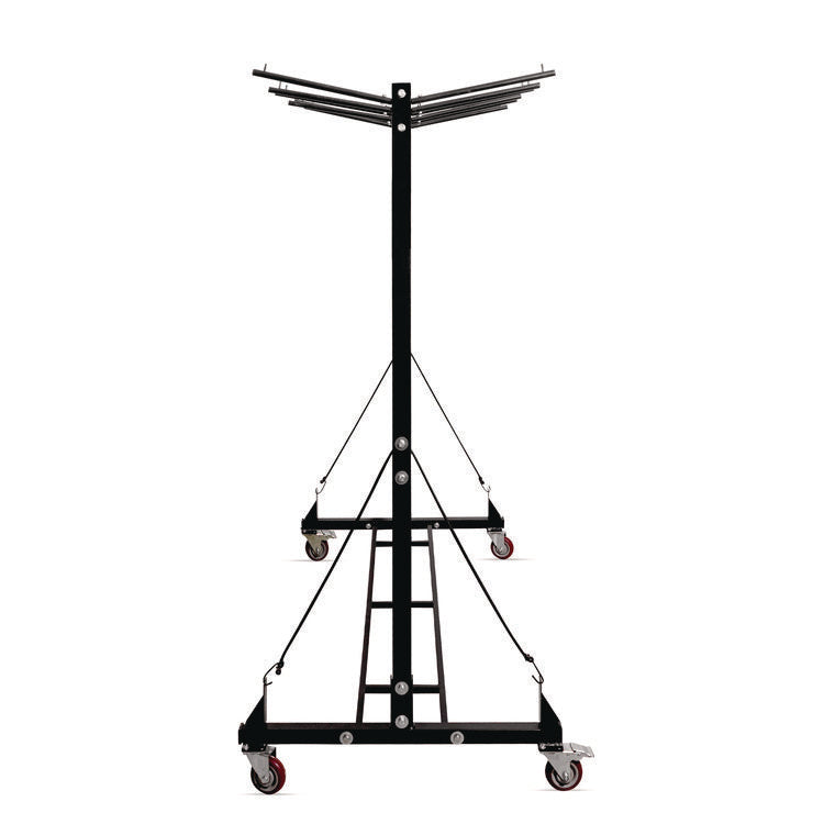 Folding Chair and Table Combo Cart, Metal, 600 lb Capacity, 33.7 x 65 x 67, Black