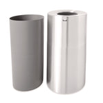 Atrium Aluminum Container with Liner, 35 gal, Aluminum, Satin Aluminum