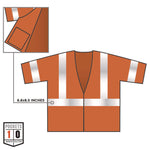GloWear 8310HL Type R Class 3 Economy Mesh Vest, Small to Medium, Orange