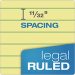Perforated Writing Pads, Wide/legal Rule, 50 Canary-Yellow 8.5 X 14 Sheets, Dozen