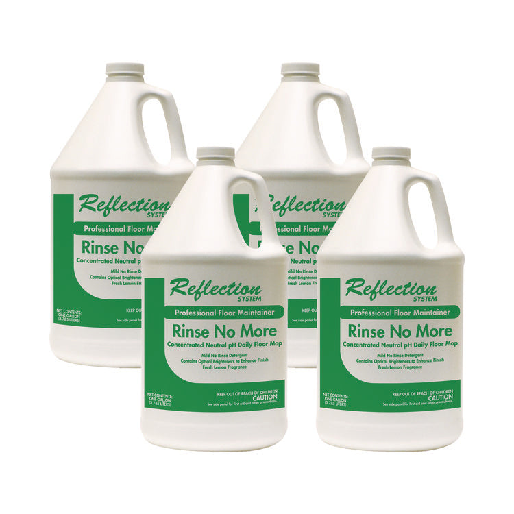 Rinse-No-More Floor Cleaner, Lemon Scent, 1 Gal, Bottle, 4/carton