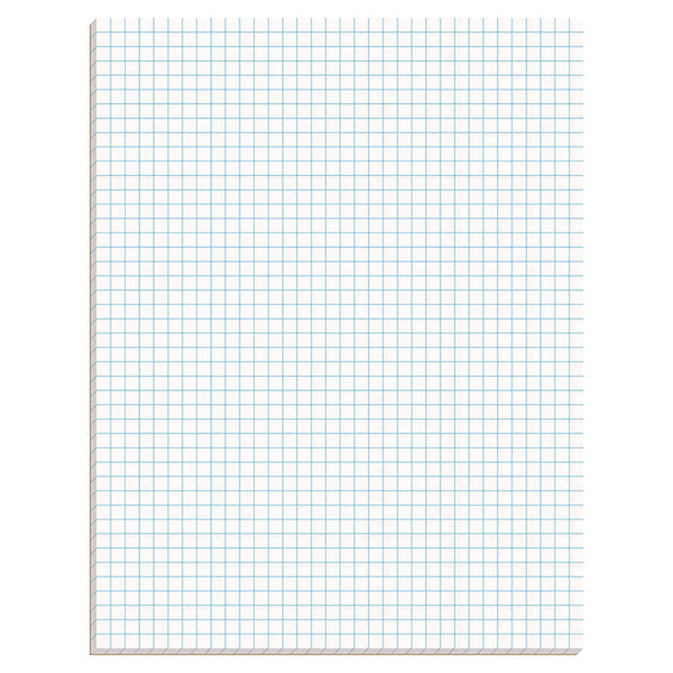 Quadrille Pads, Quadrille Rule (4 sq/in), 50 White (Heavyweight 20 lb Bond) 8.5 x 11 Sheets