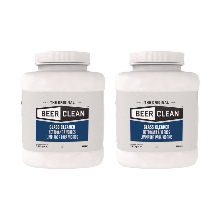 Beer Clean Glass Cleaner, Unscented, Powder, 4 Lb. Container