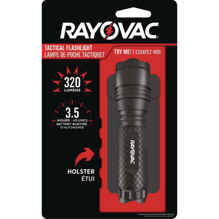 Led Aluminum Flashlight, 3 Aaa Batteries (included), Black