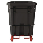 1 cu yd Heavy Duty Tilt Truck, Forkliftable Frame, 2,200 lb Capacity, Black/Red