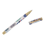 Carpe Diem Metal Gel Pen, Stick, Medium 0.7 mm, Black Ink, White/Blue/Green Feather Barrel, 6/Pack
