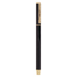 Carpe Diem Metal Gel Pen, Stick, Medium 0.7 mm, Black Ink, Black Barrel, 6/Pack
