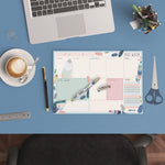 Weekly Planner Pad, Feathers, 11.7 x 8.3, Blue/Cream/Pink Cover, 12-Month, Undated, 6/Pack