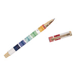 Carpe Diem Metal Gel Pen, Stick, Medium 0.7 mm, Black Ink, Color Wash Multicolor Barrel, 6/Pack