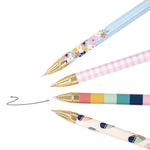 Carpe Diem Ballpoint Pen, Stick, Medium 0.7 mm, Black Ink, Assorted Ditzy Floral Barrel Patterns 4 Pens/Pack, 6 Packs/Box