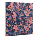 Rollbound Binder, 3 Rings, 1" Capacity, 11 x 8.5, Blue/Pink/Yellow