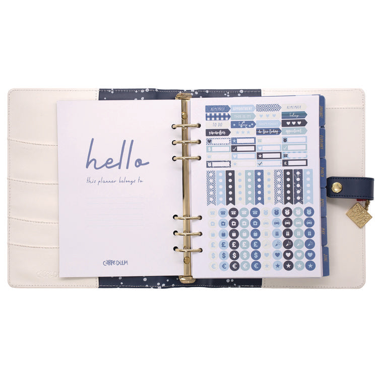 A5 Planner, Color Wash, 10.24 x 9.25, Blue/Green/Red/Yellow Cover, 12-Month
