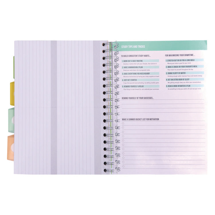 B5 Size Project Book, Homework/Assignment-Tracking with Ruled Notes Pages, Gray/White Cover, (100) 9.8 x 6.9 Sheets