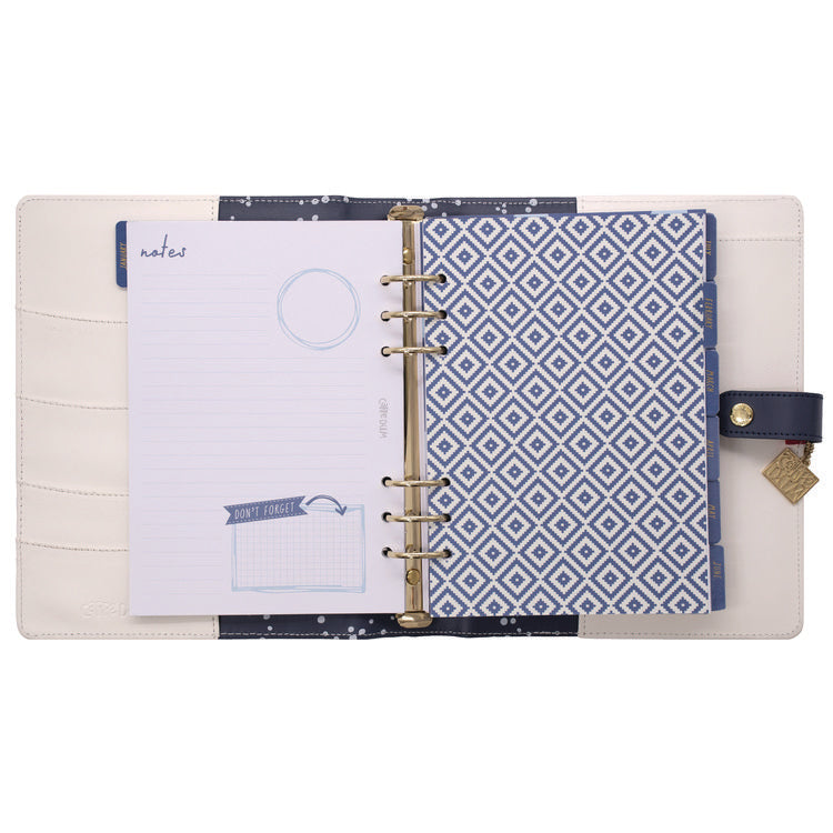 A5 Planner, Color Wash, 10.24 x 9.25, Blue/Green/Red/Yellow Cover, 12-Month