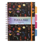 B5 Size Project Book, 4-Subject, Medium/College Rule, Assorted Blum Floral Cover Designs, (100) 9.8 x 6.9 Sheets, 3/Pack