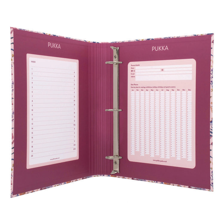 Rollbound Binder, 3 Rings, 1" Capacity, 11 x 8.5, Cream/Yellow/Blue/Red