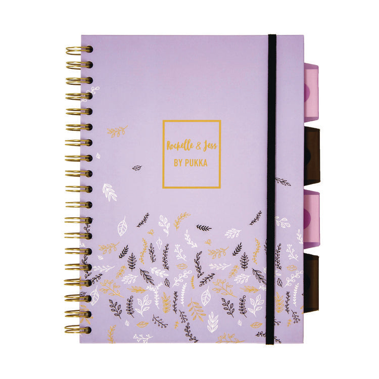 B5 Size Project Book, 4-Subject, Medium/College Rule, Assorted Floral Cover Designs, (100) 9.8 x 6.9 Sheets, 3/Pack