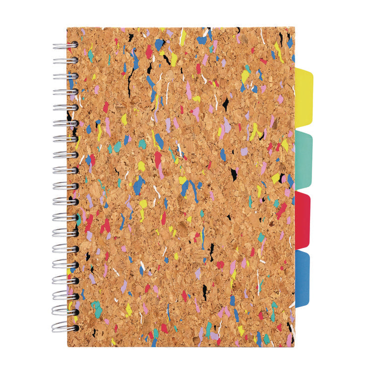 B5 Size Eco Project Book, 4-Subject, Medium/College Rule, Tan/Multicolor Cover, (100) 9.8 x 6.9 Sheets