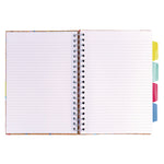 B5 Size Eco Project Book, 4-Subject, Medium/College Rule, Tan/Multicolor Cover, (100) 9.8 x 6.9 Sheets