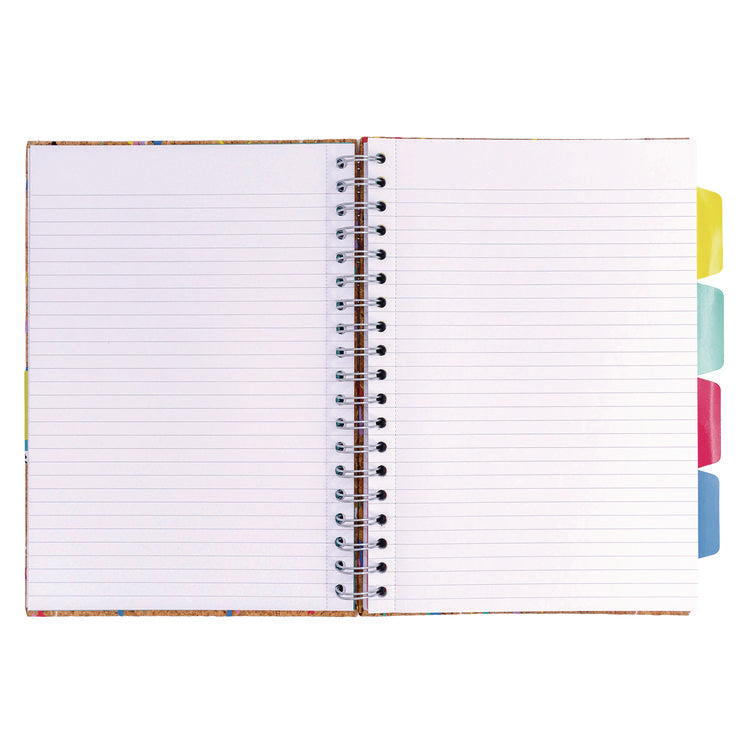B5 Size Eco Project Book, 4-Subject, Medium/College Rule, Tan/Multicolor Cover, (100) 9.8 x 6.9 Sheets
