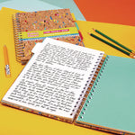 B5 Size Eco Project Book, 4-Subject, Medium/College Rule, Tan/Multicolor Cover, (100) 9.8 x 6.9 Sheets