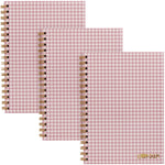 B5 Size Notebook, 1-Subject, Medium/College Rule, Pink Cover, (80) 6.9 x 4.9 Sheets, 3/Pack
