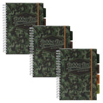 B5 Size Project Book, 4-Subject, Medium/College Rule, Green/Black Cover, (100) 9.8 x 6.9 Sheets, 3/Pack