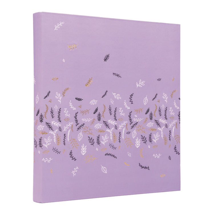 Rollbound Binder, 3 Rings, 1" Capacity, 11 x 8.5, Lilac/Black/Gold/White