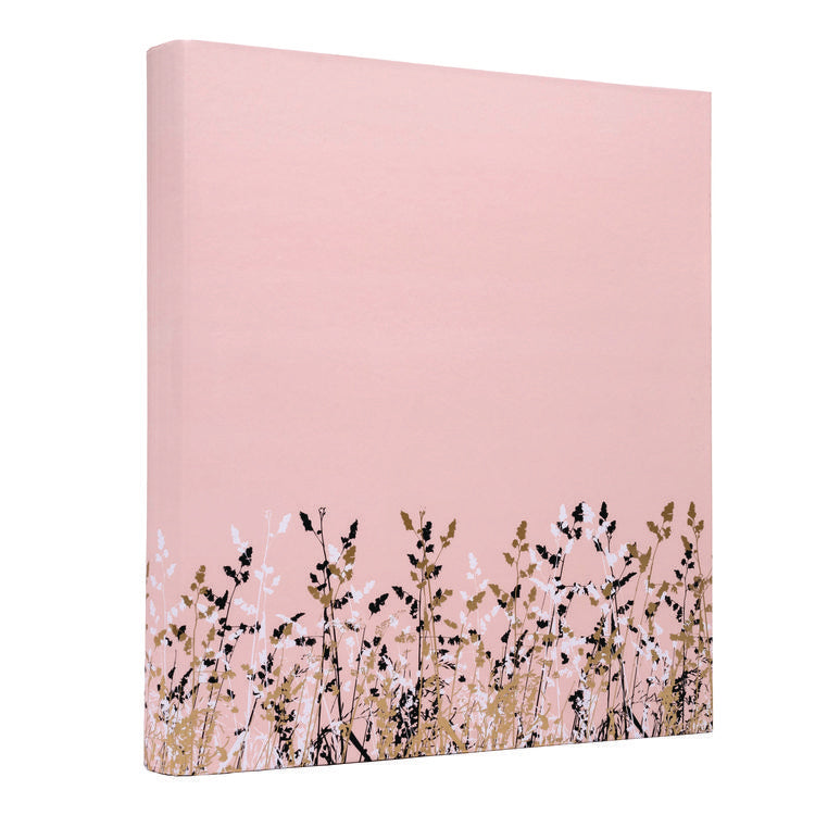 Rollbound Binder, 3 Rings, 1" Capacity, 11 x 8.5, Pink/Gold/Black/White