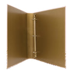 Rollbound Binder, 3 Rings, 1" Capacity, 11 x 8.5, Pink/Gold/Black/White
