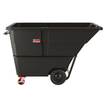 2 cu yd Heavy Duty Tilt Truck, Forkliftable Frame, 2,300 lb Capacity, Black/Red