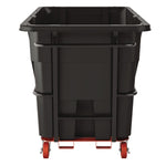 2 cu yd Heavy Duty Tilt Truck, Forkliftable Frame, 2,300 lb Capacity, Black/Red