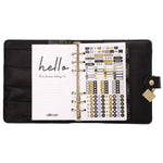 Personal Planner, 7.48 x 6.42, Black Cover, 12-Month, Undated