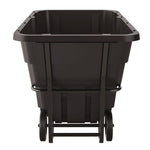 1.5 cu yd Standard Duty Tilt Truck, Forkliftable Frame, 1,300 lb Capacity, Black/Red