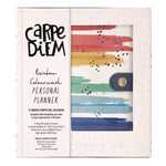 Personal Planner, Color Wash, 7.48 x 6.42, Blue/Green/Red/Yellow Cover, 12-Month, Undated
