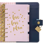 Personal Planner, Floral, 7.48 x 6.42, Blue/Pink/White/Yellow Cover, 12-Month, Undated