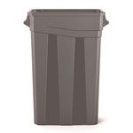 23 Gallon Resin Slim Trash Can, Plastic, Gray