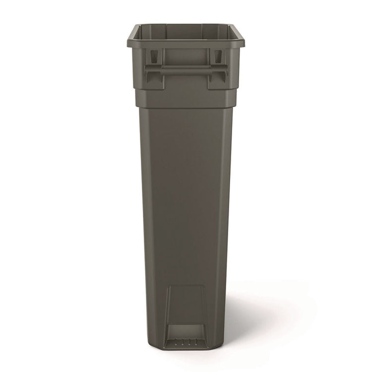 23 Gallon Resin Slim Trash Can, Plastic, Gray